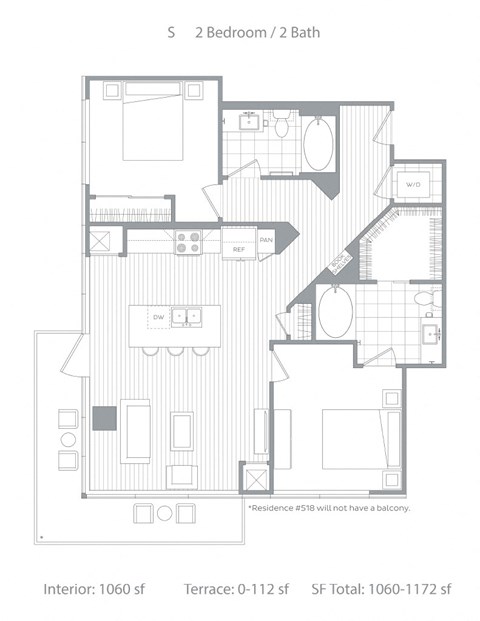 S 2 bedroom 2 bath at Stanza Little Italy, San Diego, 92101